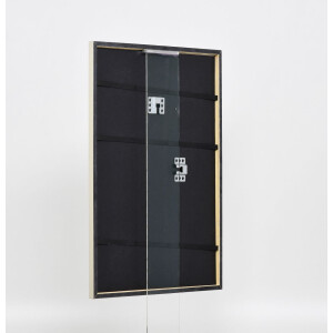 Efecto marco de madera maciza perfil 29 plata 10,5x14,8 cm cristal de museo