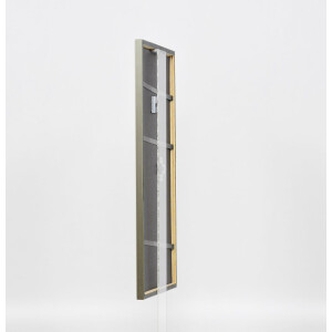 Efecto marco de madera maciza perfil 29 plata 10,5x14,8 cm cristal de museo