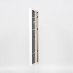 Marco de madera Effect Perfil 2070 Vidrio de museo 10,5x14,8 cm blanco