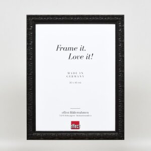 Efecto marco de madera perfil 94 negro 10,5x14,8 cm cristal de museo
