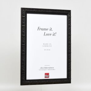 Efecto marco de madera perfil 94 negro 10,5x14,8 cm cristal de museo