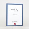 Efecto marco de madera perfil 35 azul 13x13 cm cristal antirreflejo