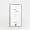 Efecto marco de madera perfil 35 gris claro 13x13 cm cristal antirreflejos