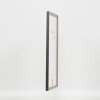 Efecto marco de madera maciza perfil 25 nuez marrón 13x13 cm cristal antirreflejos