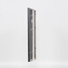 Efecto marco de madera maciza perfil 25 gris 13x13 cm cristal antirreflejos