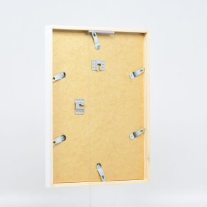 Efecto marco de madera perfil 35 blanco 13x13 cm cristal acrílico
