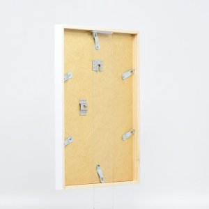 Efecto marco de madera perfil 35 blanco 13x13 cm cristal acrílico