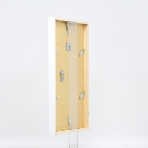 Efecto marco de madera perfil 35 blanco 13x13 cm cristal acrílico