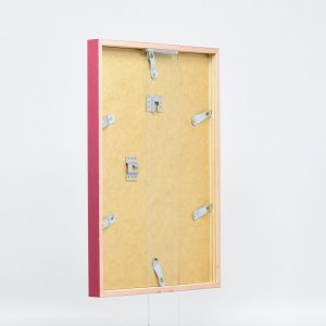 Efecto marco de madera perfil 35 rojo 13x13 cm cristal acrílico