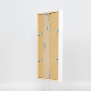 Marco de madera efecto Perfil 35 blanco 13x13 cm cristal normal + separador