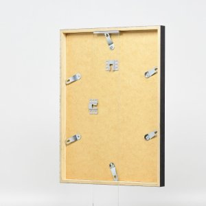 Efecto marco de madera perfil 35 negro 13x13 cm cristal de museo