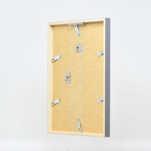 Efecto marco de madera perfil 35 antracita 13x13 cm cristal de museo