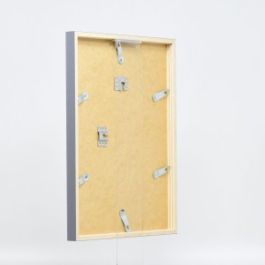 Efecto marco de madera perfil 35 antracita 13x13 cm cristal de museo