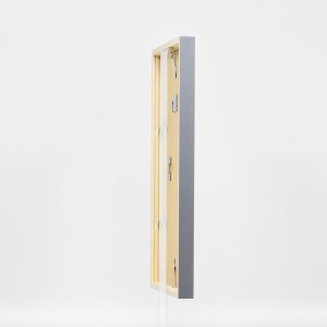 Efecto marco de madera perfil 35 antracita 13x13 cm cristal de museo