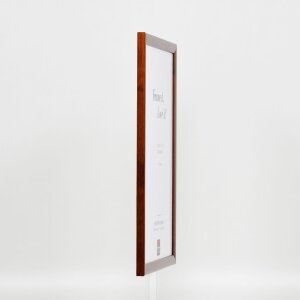 Efecto marco de madera perfil 89 marrón oscuro 13x13 cm cristal acrílico