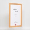 Efecto Marco de madera Top N abedul 13x13 cm cristal de museo