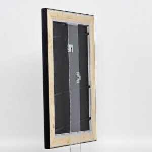 Efecto marco de madera perfil 95 negro 13x13 cm cristal normal