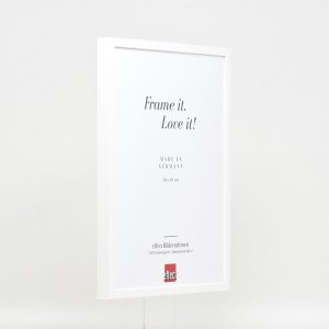 Marco efecto madera perfil 35 blanco 13x18 cm cristal antirreflejos
