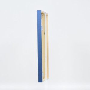Efecto Marco de madera Perfil 35 azul 13x18 cm Vidrio de museo