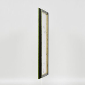 Efecto Marco de madera Perfil 21 verde 13x18 cm Vidrio de museo