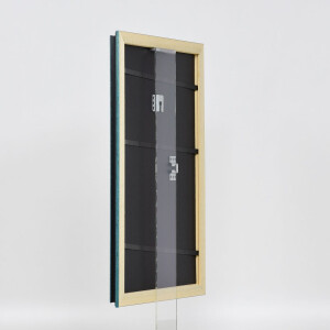 Efecto marco de madera perfil 21 azul 14,8x21 cm cristal acrílico