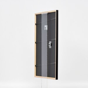 Efecto marco de madera perfil 23 rojo 14,8x21 cm cristal de museo