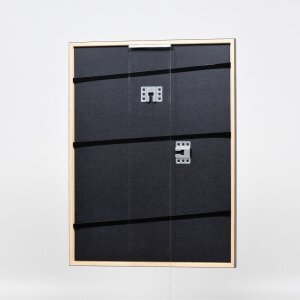Efecto marco de madera perfil 23 rojo 14,8x21 cm cristal de museo