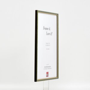 Efecto marco de madera perfil 23 verde 14,8x21 cm cristal de museo