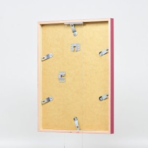 Efecto marco de madera perfil 35 rojo 14,8x21 cm cristal de museo