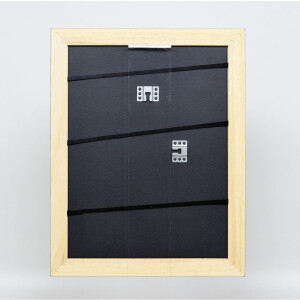 Efecto marco de madera maciza perfil 30 negro 14,8x21 cm cristal acrílico
