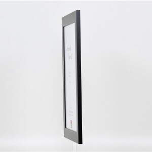 Efecto marco de madera maciza perfil 30 negro 14,8x21 cm cristal acrílico