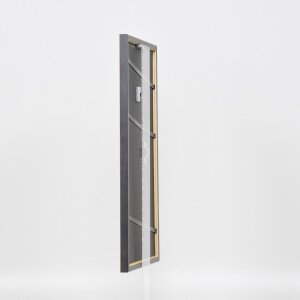 Efecto marco de madera maciza perfil 25 amarillo 14,8x21 cm cristal de museo