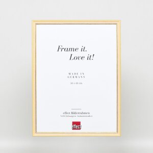 Efecto marco de madera maciza perfil 25 amarillo 14,8x21 cm cristal de museo