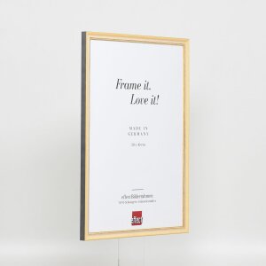 Efecto marco de madera maciza perfil 25 amarillo 14,8x21 cm cristal de museo