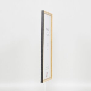 Efecto marco de madera maciza perfil 25 amarillo 14,8x21 cm cristal de museo