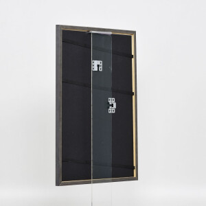 Efecto marco de madera maciza perfil 25 verde 14,8x21 cm cristal de museo