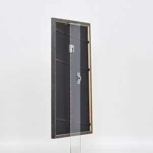 Efecto marco de madera maciza perfil 25 verde 14,8x21 cm cristal de museo