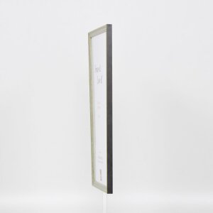 Efecto marco de madera maciza perfil 25 verde 14,8x21 cm cristal de museo