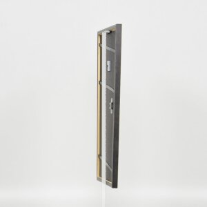Efecto marco de madera maciza perfil 25 verde 14,8x21 cm cristal de museo