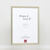 Efecto marco de madera maciza perfil 25 verde 14,8x21 cm cristal de museo