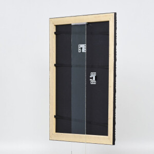 Efecto marco de madera perfil 94 negro 14,8x21 cm cristal normal
