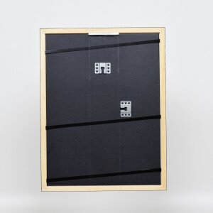 Marco efecto madera perfil 38 gris 14,8x21 cm cristal museo