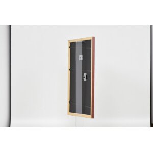 Efecto marco de madera perfil 38 marrón 14,8x21 cm cristal de museo