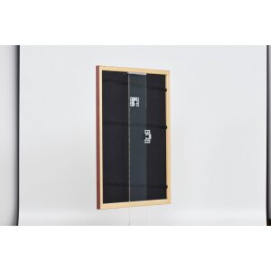 Efecto marco de madera perfil 38 marrón 14,8x21 cm cristal de museo