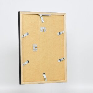 Efecto marco de madera perfil 33 negro 14,8x21 cm cristal de museo