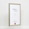Marco efecto madera perfil 2070 cristal antirreflejo 14,8x21 cm plata