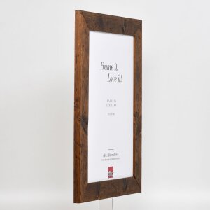 Marco de madera efecto 2400 marrón 14,8x21 cm cristal de museo