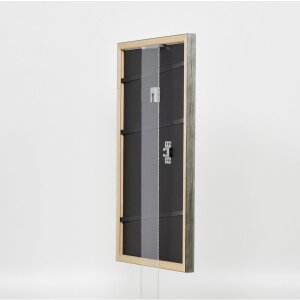 Efecto Marco de Madera Perfil 2070 Vidrio Museo 14,8x21 cm plata