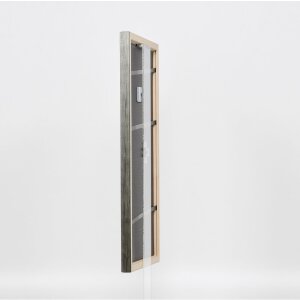 Efecto Marco de Madera Perfil 2070 Vidrio Museo 14,8x21 cm plata