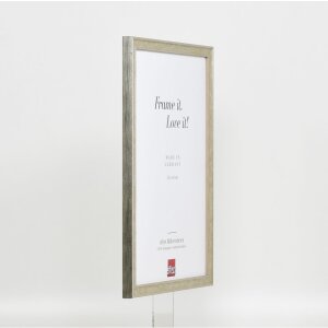 Efecto Marco de Madera Perfil 2070 Vidrio Museo 14,8x21 cm plata